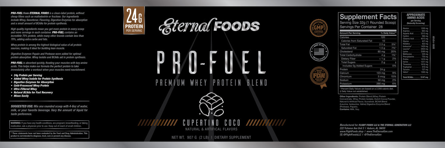 Eternal Foods Pro Fuel Label